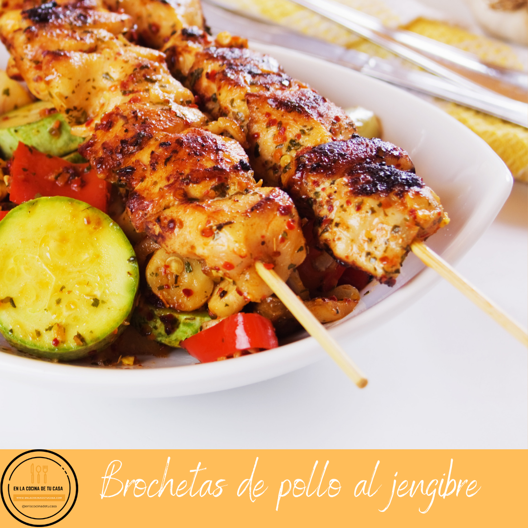 Como Hacer Brochetas De Pollo Al Jengibre